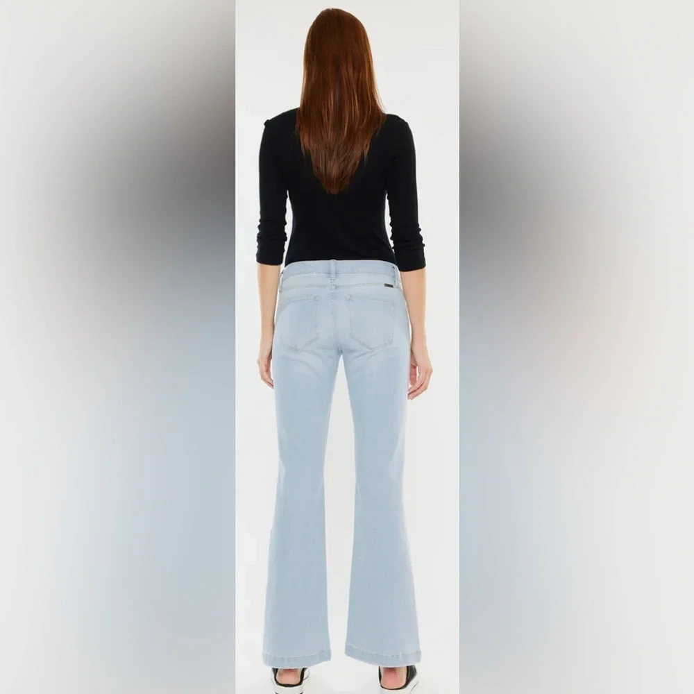 NEW KANCAN Saylor Mid Rise Flare Jeans (Petite) SIZE 15 - Picture 2 of 4